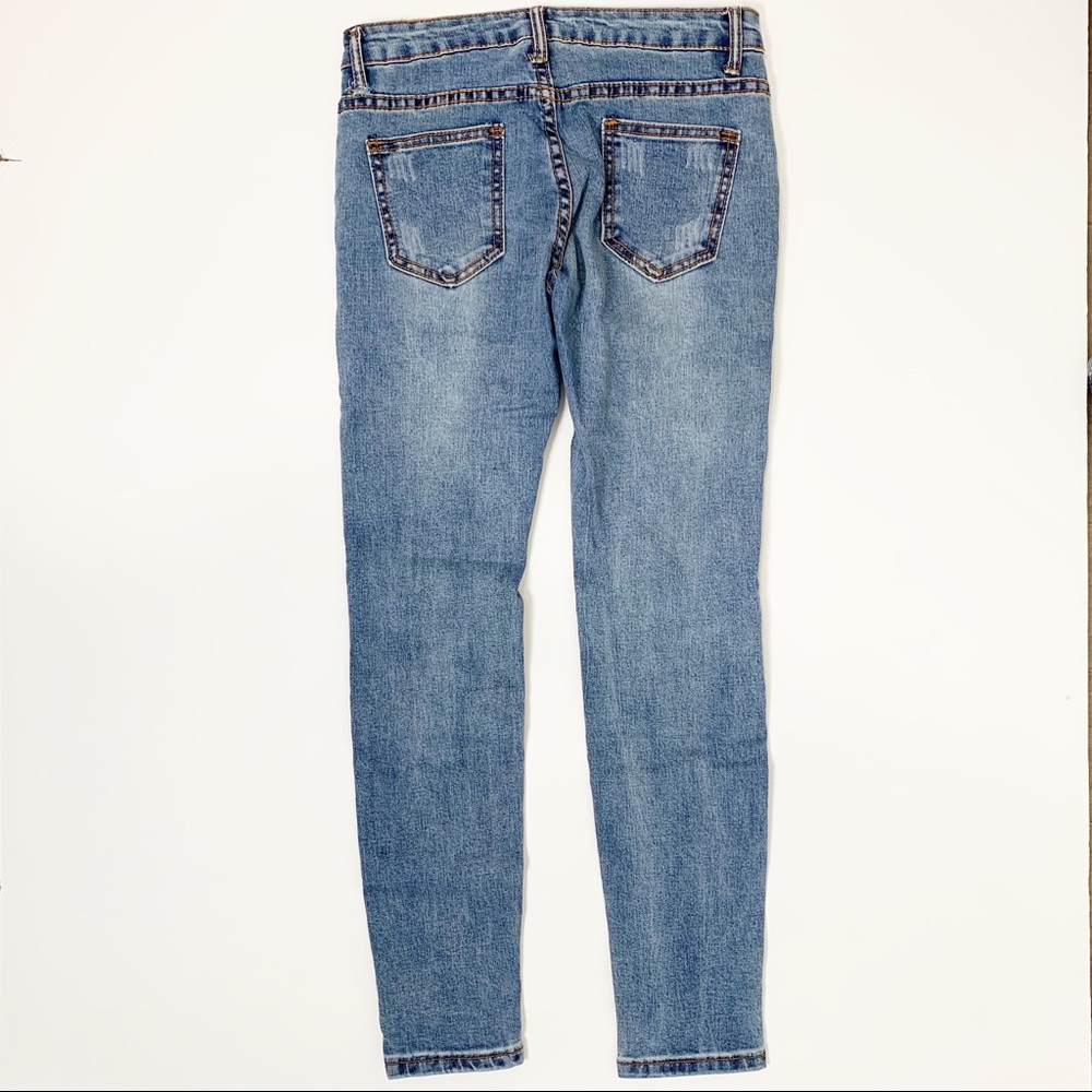 Vintage Pearl & Rhinestone Embellished Skinny Jean - Picture 3 of 6